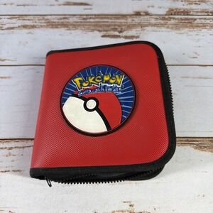 Vintage 1999 Nintendo Pokemon 24 CD Binder Wallet Case Holder Red Pikachu